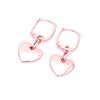 Exquisite Russian Purple Gold Glossy Peach Heart Simple And Exquisite Earrings Rose Gold Plated Fashion Love Earrings Jewelry