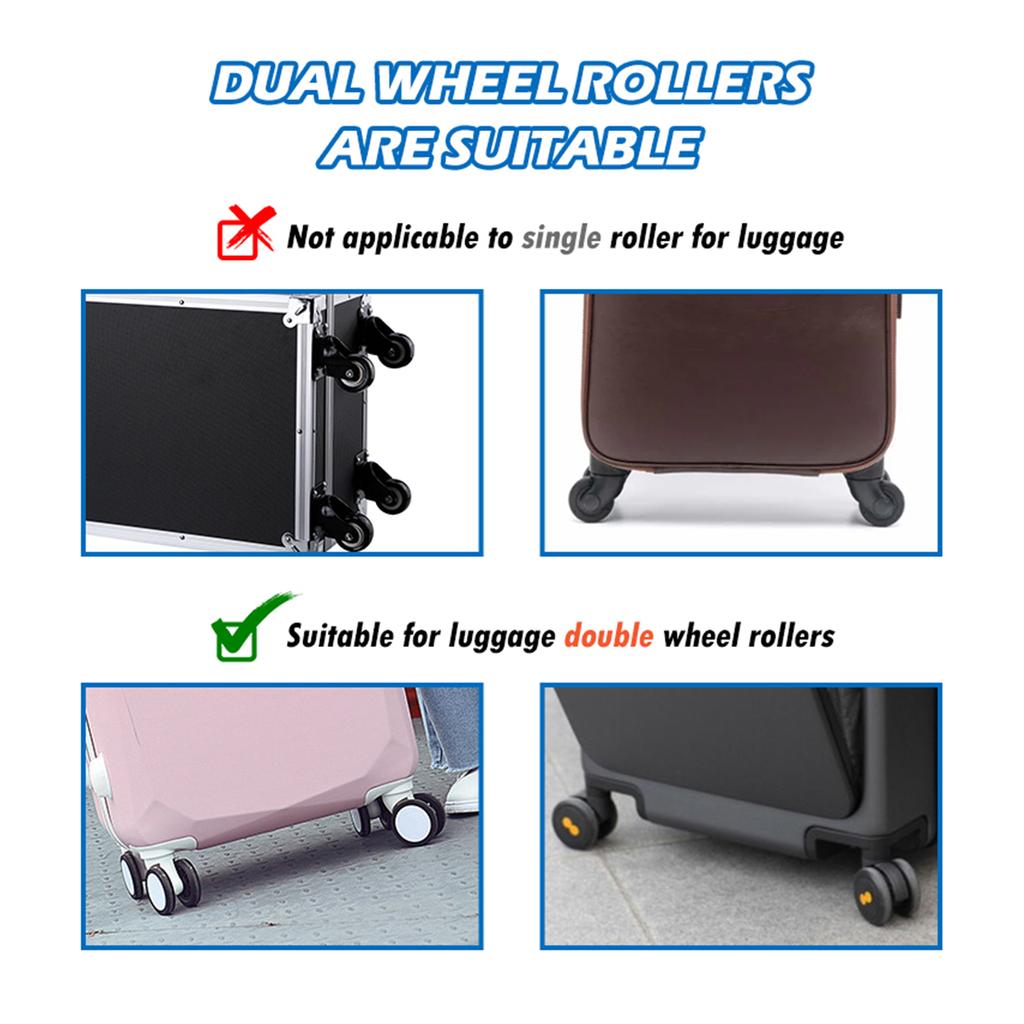 8 Stück Koffer Radschutzhüllen Reisegepäck Spinner Radabdeckungen Reduzieren Geräusche für die meisten Rollenkoffer Zubehör