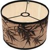 Drum Lamp Shade, E27 Vintage Lampshade Bamboos Pattern Chandelier Lamp Cover Replaceable Light Accessories for Pendant Floor Light, 30X30x20CM