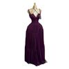 European and American women's clothing summer new sexy temperament pleated seaside vacation style long suspender dress