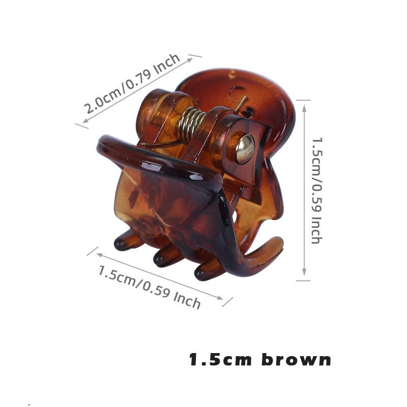 10-20Pcs Hair Claw Clips for Women Girls 1cm 1.5cm Black Brown Transparent Plastic Clamp for Ladies Headwear Hair Accessories