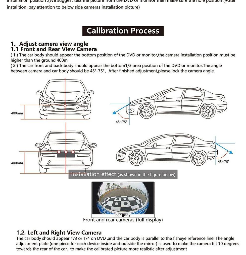 360° HD Dashcam with 3D Reversing Assist, Four-Lens Universal Car Camera