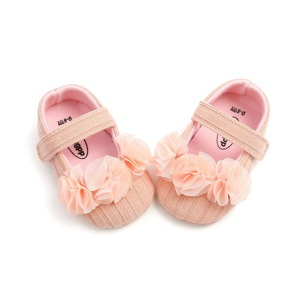 MYGGPP Small Flower Woolen Baby Princess Shoes Baby Shoes Soft Soled Toddler Shoes