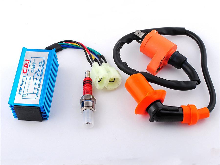 Racing Ignition Coil Spark Plug AC Cdi For Gy6 Scooter Go Kart 150cc 125cc 50cc ATV