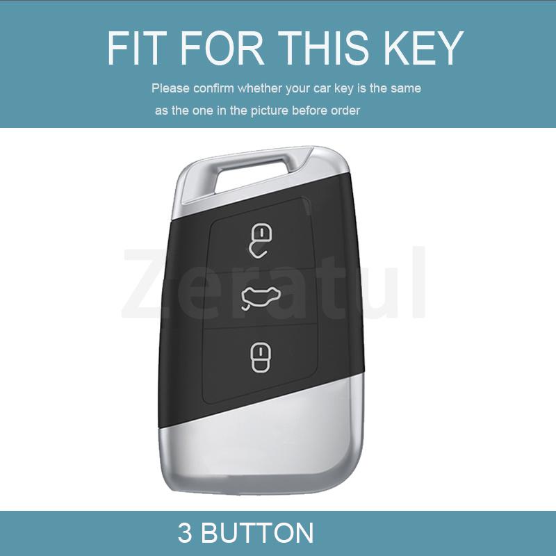 For Volkswagen Vw Tiguan Mk2 Magotan Passat B8 Cc For Skoda Superb A7 Tpu Car Key Case Full Cover Shell Fob Accessories