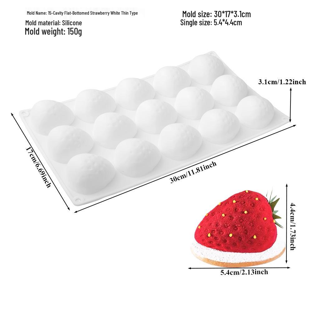 Moldes de Silicona para Mousse de Fruta 3D: Pera, Manzana, Piña, Melocotón, Durian, Frambuesa.