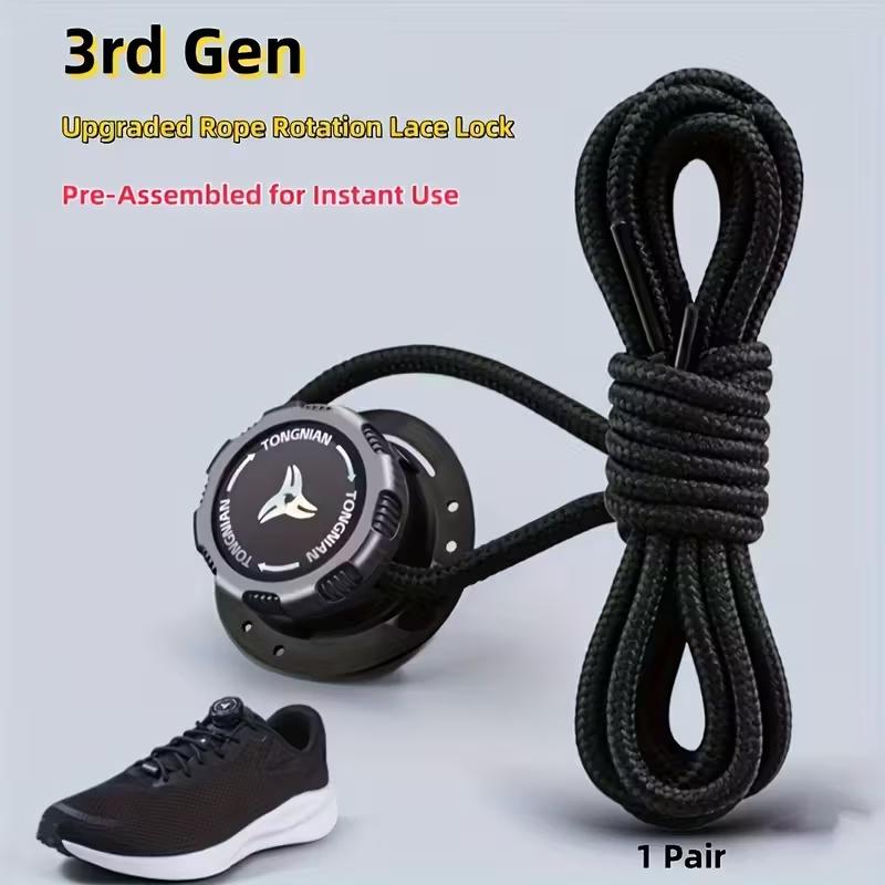 6pcs Set/1 Pair Boomerang Style No-Tie Shoe Locks, Quick-Adjust Rotating Buckles for Running/Hiking Shoes