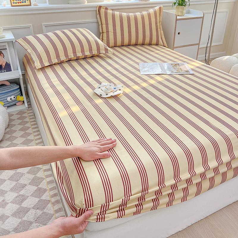 Printed One Single-Piece Bed Hat Without Pillowcase Mattress Cover Full Cover Dust-Proof Anti-Slip Bed Cover For All Seasons