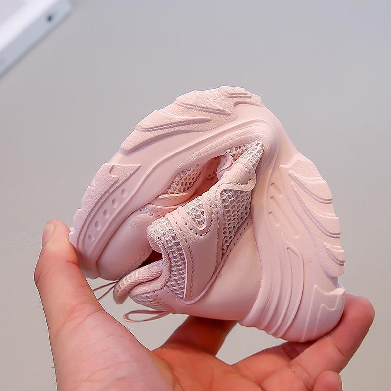 Girls Mesh Sneakers 2025 Autumn New Soft-soled Non-slip Breathable Fashion Medium and Older Children's Versatile Casual Shoes