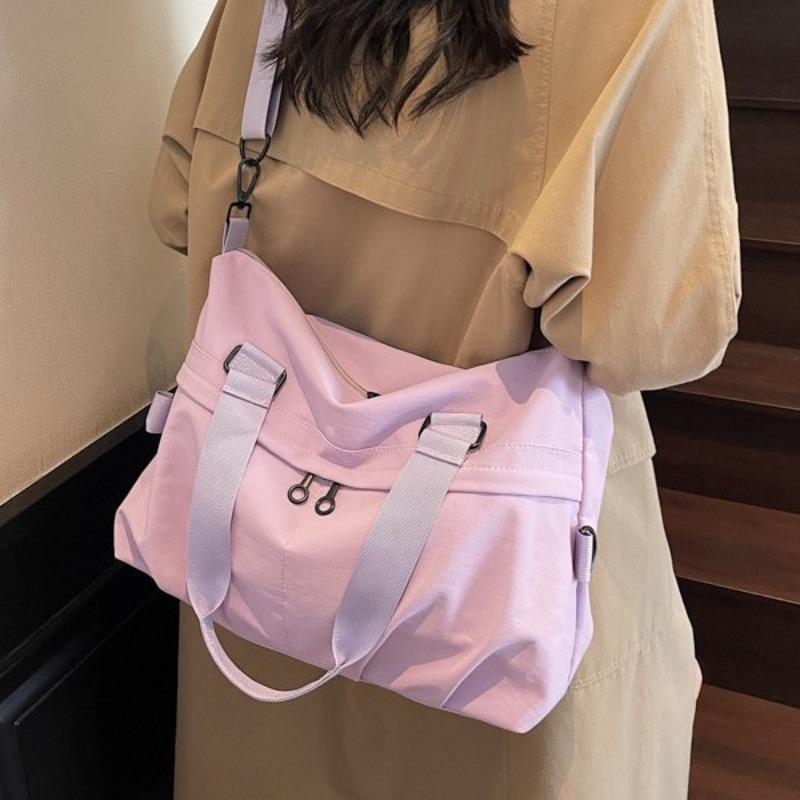 Nylon cloth bag, women's tote bag, large-capacity summer crossbody new shoulder portable class commuter bag