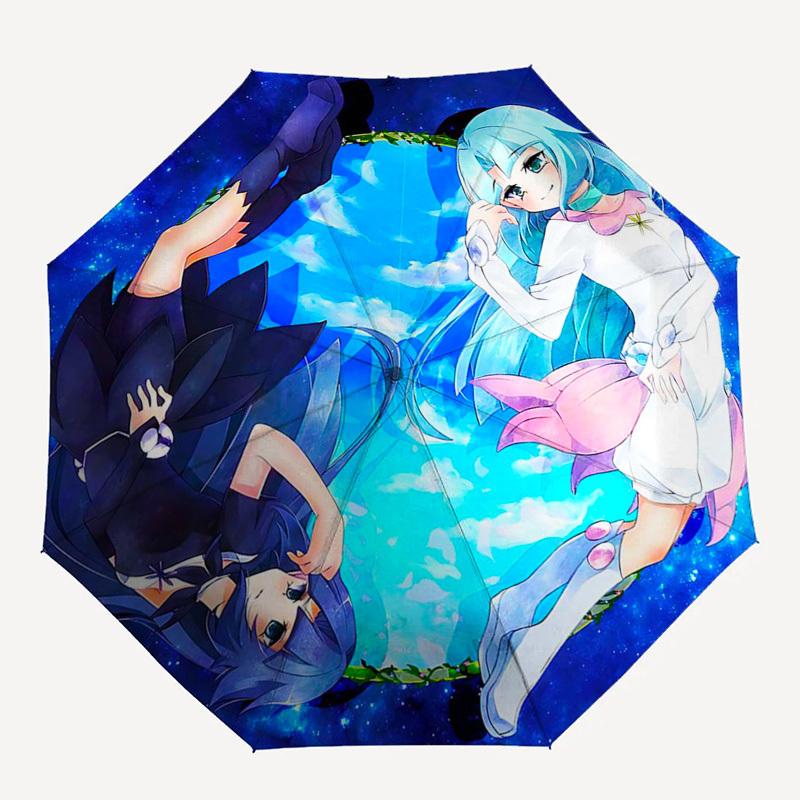 1pc Kagamine Len & Rin Outdoor Umbrella - Automatic Opening/Closing, Portable Tri-Fold Design with 8-Rib Iron Frame - Perfect Gift for Fans, Travelers
