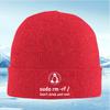 Linux penguin logocommandwarning text Men Women Unisex Knitted Hat Beanie Pullover Cap Winter Thermal Warm Christmas Outdoor