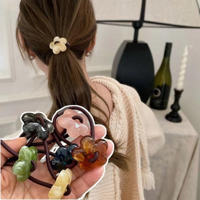 Cute Flower Elastic Hair Bands Lovely Exquisite Girls Ponytail Rubber Band Mori Style Hair Band Kids Hair Accessories