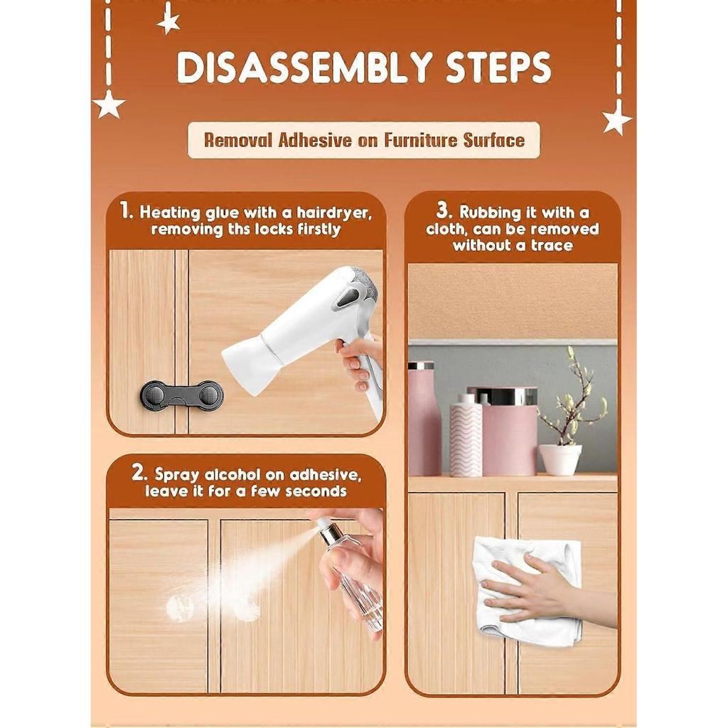 12 Pieces Baby Door Lock, Child Safety Drawer Lock, Baby Safety Door Lock, Home Safety, Child Cupboard Safety for Refrigerator Window, Strong Adhesive