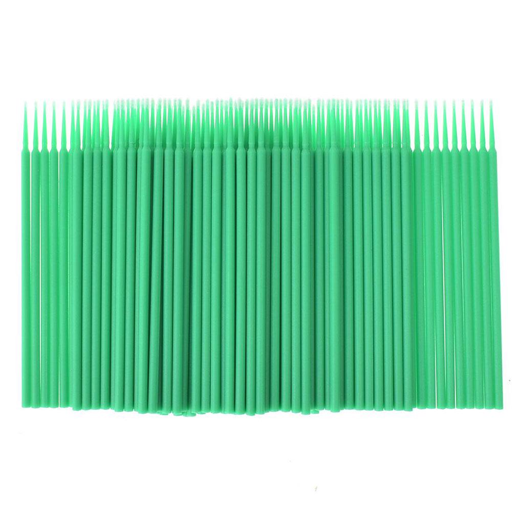 100pcs Double Head Disposable Swab Fiber Buds Plastic Sticks Eyebrow Eyelash Make Up Tools