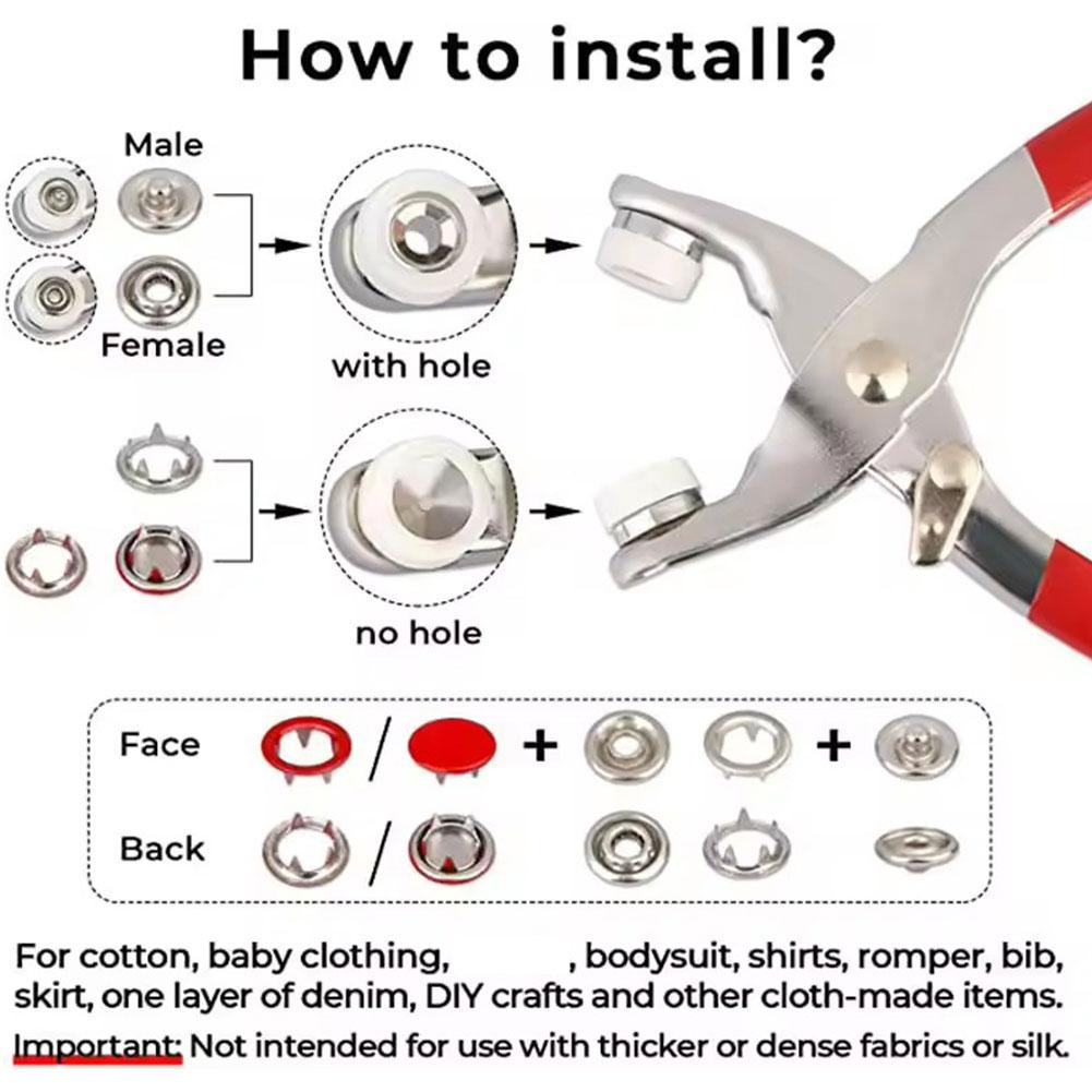 1 Set Grommet Eyelet Plier Set, Eyelet Hole Punch Pliers Kit With 100sets  Metal Eyelets, Grommet Tool Kit For Leather Craft
