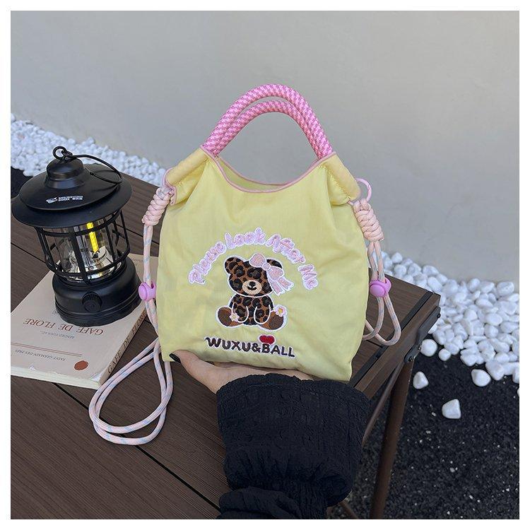 Bestickte Bucket Bag Handytasche Pendeln Einzelschulter Umhängetasche