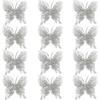 5Pcs Christmas Tree Butterfly Decor Glitter Hollow Butterfly Xmas Tree Hanging Decor Home New Year 2025 Navidad Decoration