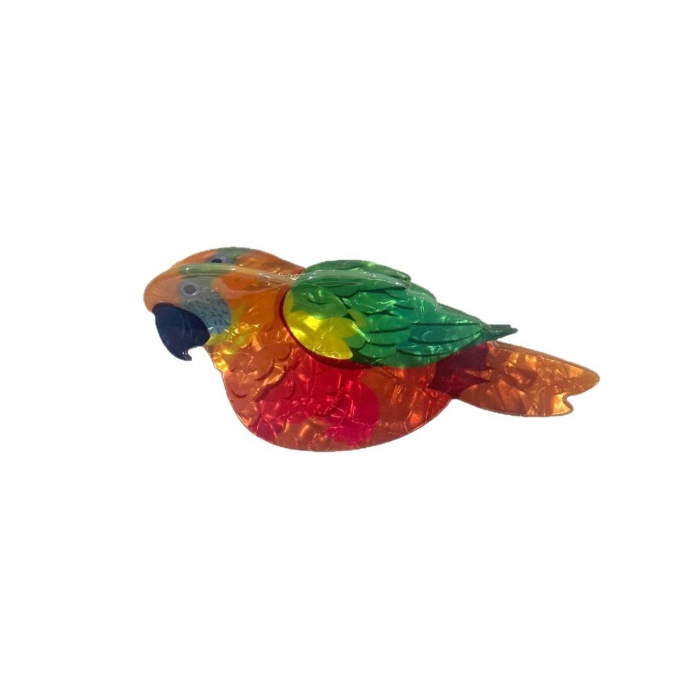 

Parrot Bird Hair Clip Lifelike Cartoon Animal Shark Clip Fashion Acrylic Hair Claw Travel Style A