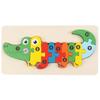 3D Animal Number Puzzle – Wooden Educational Toy Set for Early Childhood