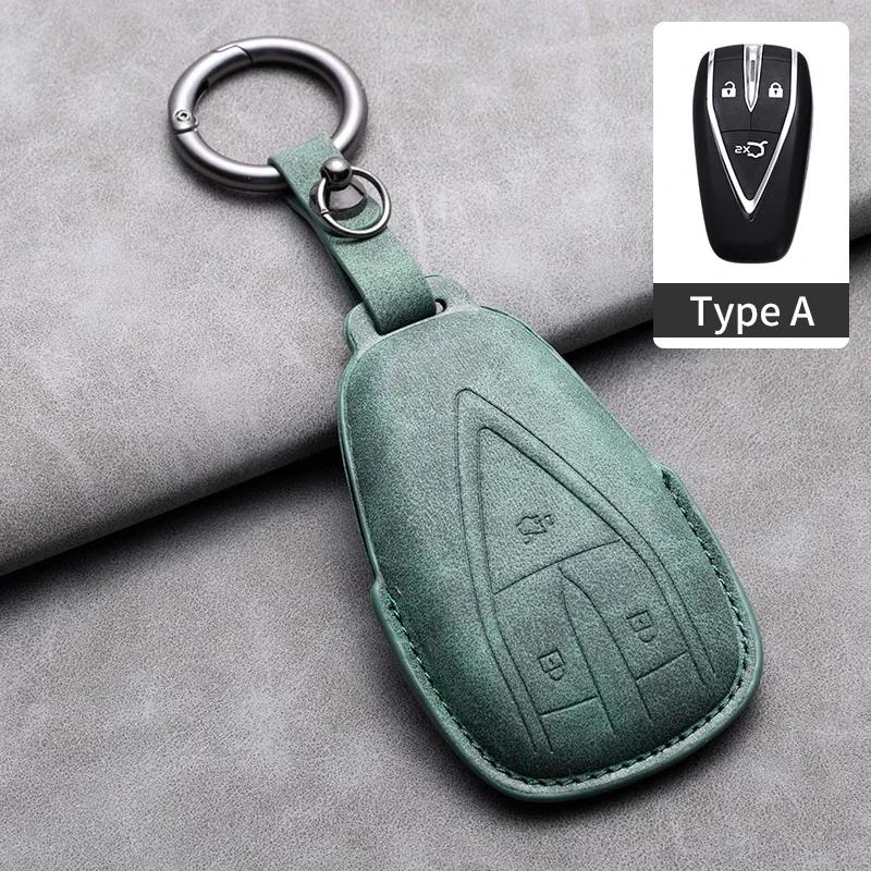 

Leather Car Remote Key Case Cover For Changan Cs35Plus Cs35 Plus Cs55 Plus Cs75 Plus Eado Uni-T Uni K Oushang X5 X7 Ev