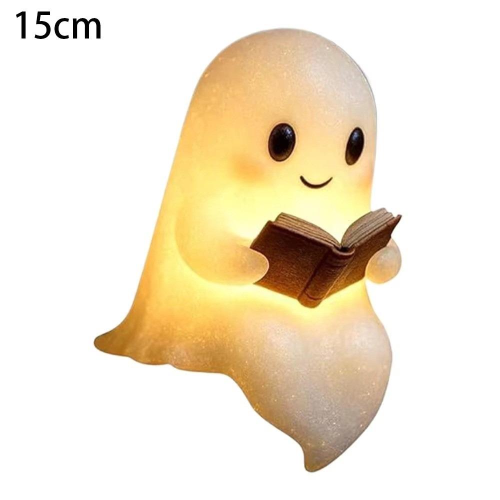 Ghost Statue Halloween Ghost Reading Book Lamp 3D Ghost Reading Night Lights