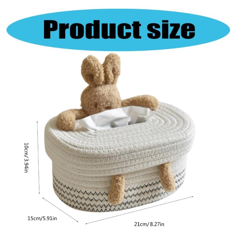 Lovely Desktop Tissue Box Holder Convenient Desk Accessory Tissue Box Cute Animal Themed Paper Storage Container