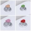Heart Shaped Toilet Press Button Adhesive Diamond Toilet Tank Press Button Nail Protector Multifunctional