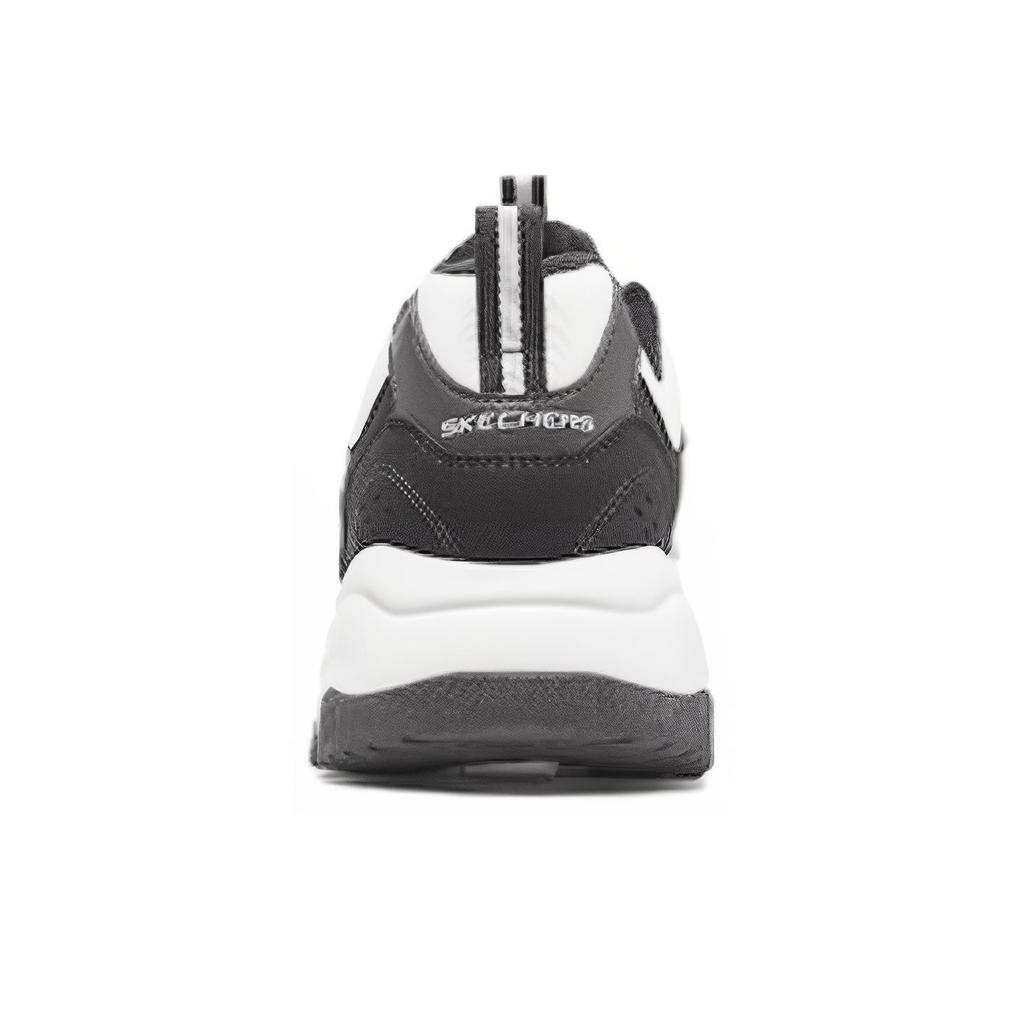 Skechers I-Conik Oreo Fabric Synthetic Leather Versatile Casual Shock Absorbing Wear Resistant Low Top Dad Shoes Men Sneakers Black White 8790122-BKW