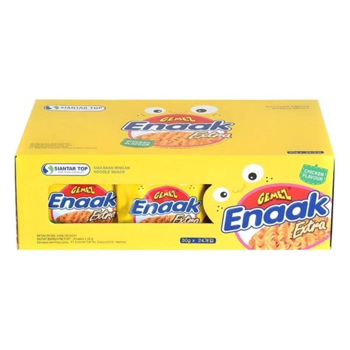 Gemez Enaak Crunchy Noodle Snack Crispy Bite 30g x 24 Packs