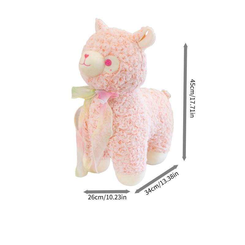 

Toys Alpaca Plush Stuffed Animal Cushion Sleeping Pillow Girlfriend Doll Gift 45cm/17.71in розовый