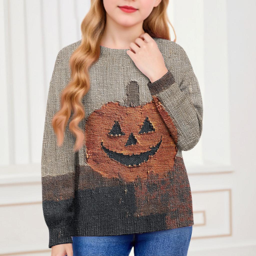 Sweatshirts For Children Boys And Girls Knit Sweater Cute Shirt Fall Crewneck Pullover Tops