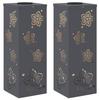 Solar LED Path Light 2 Pcs Anthracite Cold Rolled Steel
