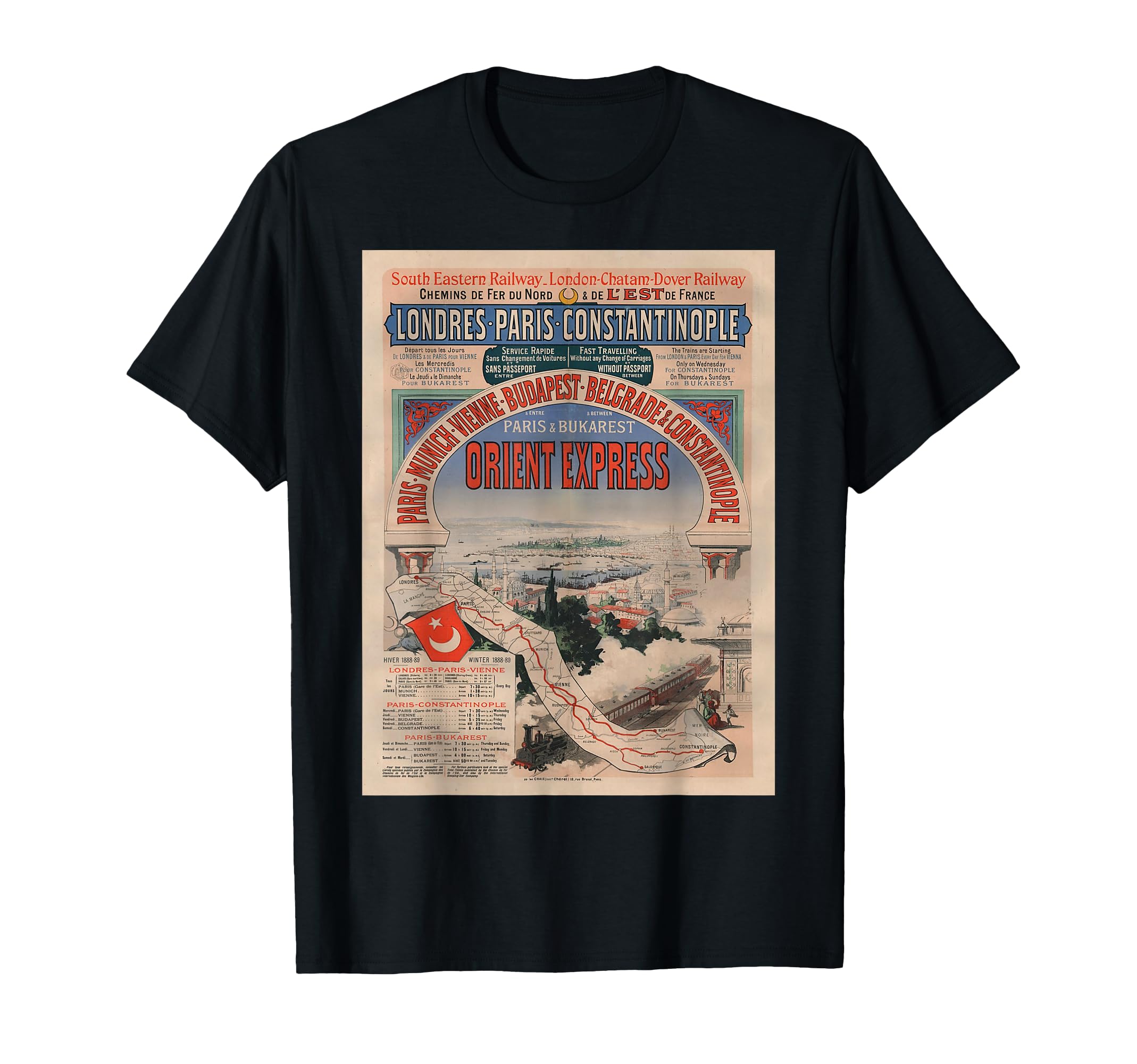 

Винтажный постер Orient Express Retro - Футболка Футболка