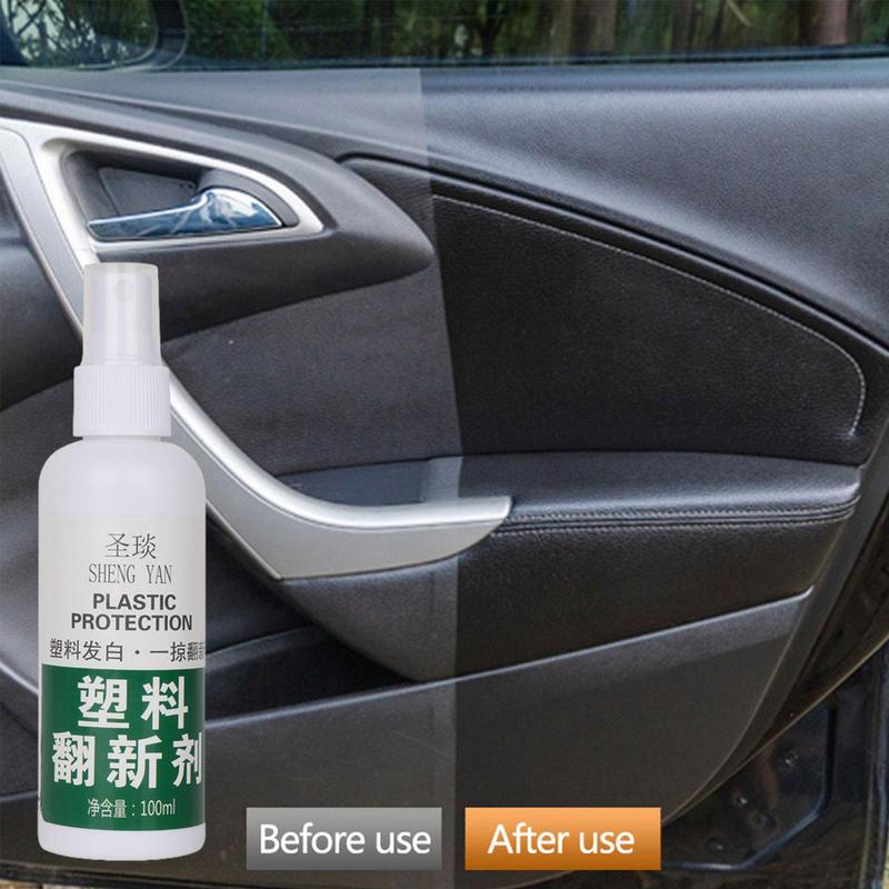 Auto Faux Leer Reiniger 100ml Interieur Renovatie Agent Auto Interieur Reinigingsspray Rubber Coating Spray Voor Deur Dashboard
