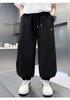 Boys' cool quick drying pants summer 2026 new children's summer pants breathable mid size children's leg tied pants
