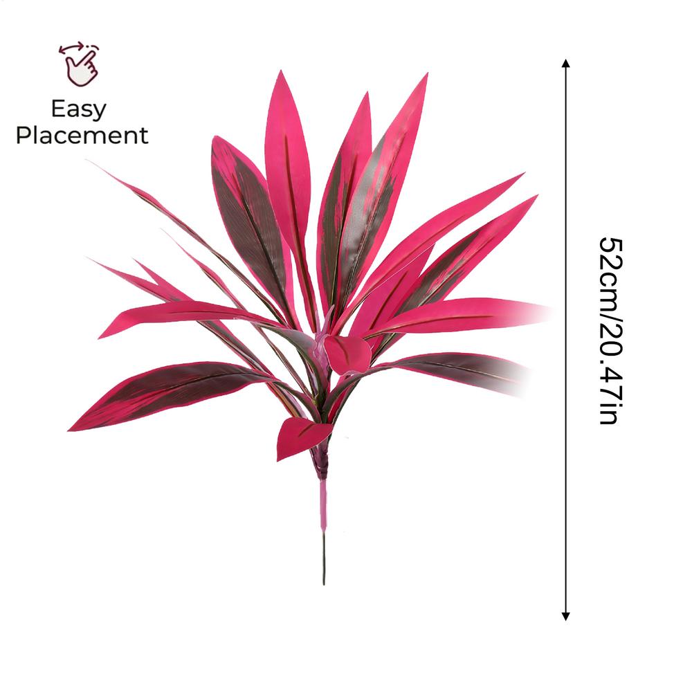 1PC Artificial Dragon Blood Tree Faux Brazilian Wood Plant Table Desktop Design for Living Room with Life-Like Green Home Decor