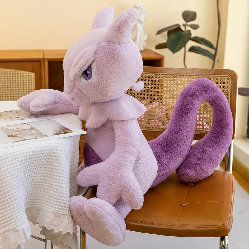 Anime Collection Mewtwo Plush Doll High Quality Soft Fluffy Stuffed Anime Plushie for Fans Collection Birthday Gifts Pillow 30cm