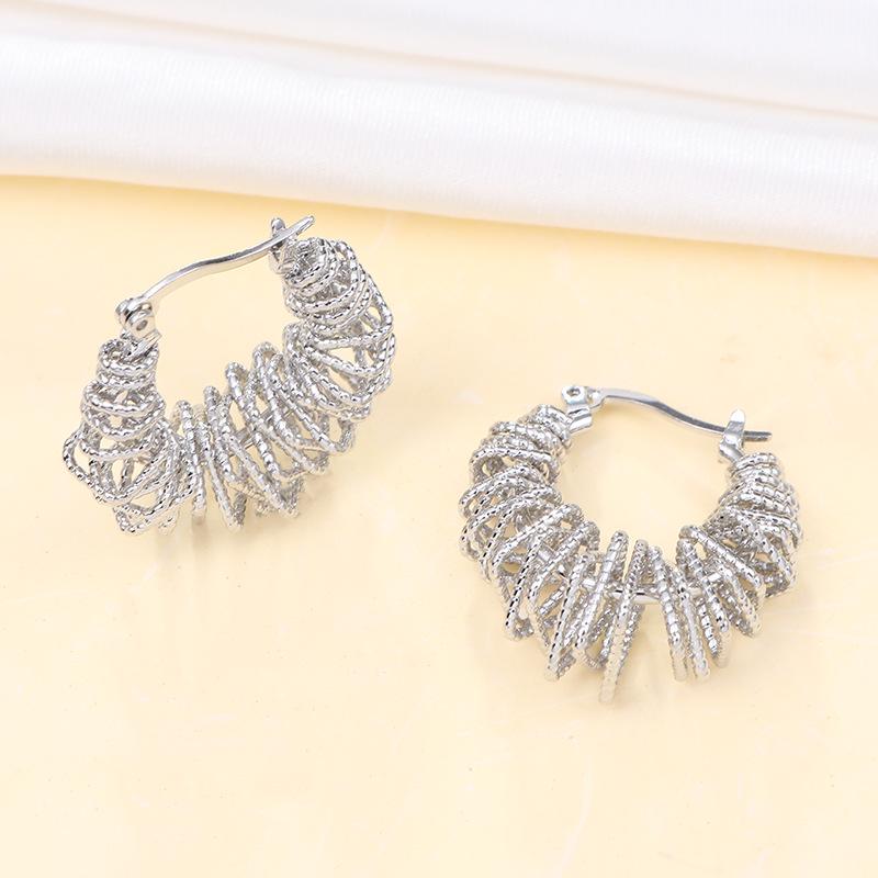 Huazi Style Zircon Stud Earrings for Women - Gold-Plated, Non-Fading Luxury Jewelry