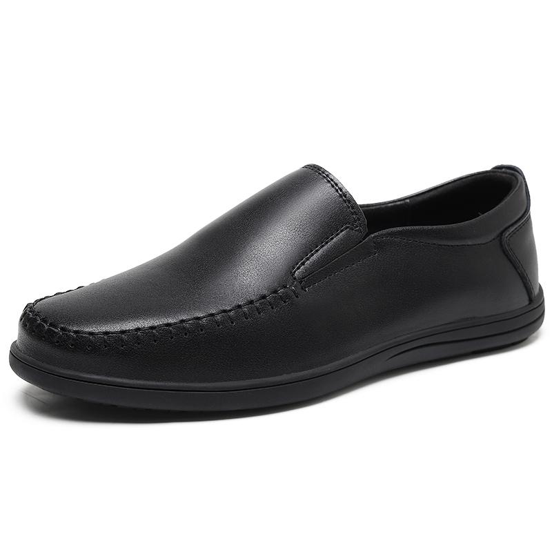 Leather Handmade Lace-Up Male Shoes Vintage All-match Business Shoes Mens Slip On Leisure Walk Shoes Classic Flats Driving Shoes