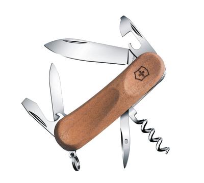 Evolution Wood 10 Swiss Army Knife Multifunctional Knife Trekking Hiking Mountain Climbing Equipment Corkscrew with Flathead Screwdriver