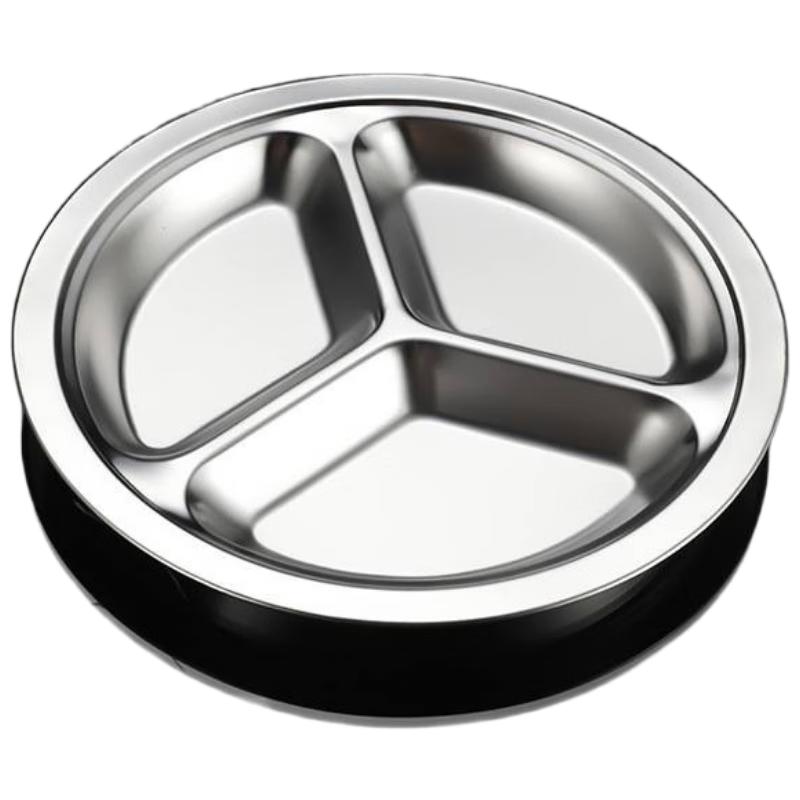 Jingqingfu 304 Stainless Steel 3-Compartment Kids Divided Plate