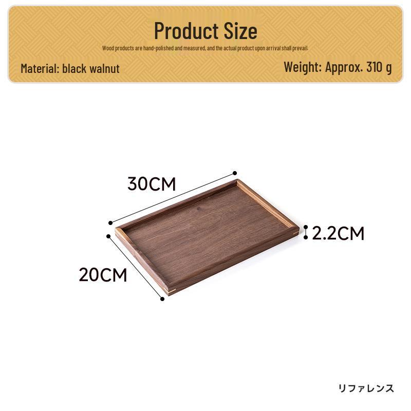 Walnut Solid Wood Rectangular Tea and Coffee Tray
