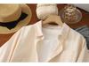 Women's Long-Sleeve Single-Breasted Shirt - Brushed Solid Color, Casual Slim Fit for Autumn/Winter 2025.