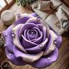 Pluche 3D Bloementapijt Decoratief Absorberend Kleed Sneldrogend Tapijt Zachte Hoogpolige Antislip Mat voor Badkamer Slaapkamer Woonkamer