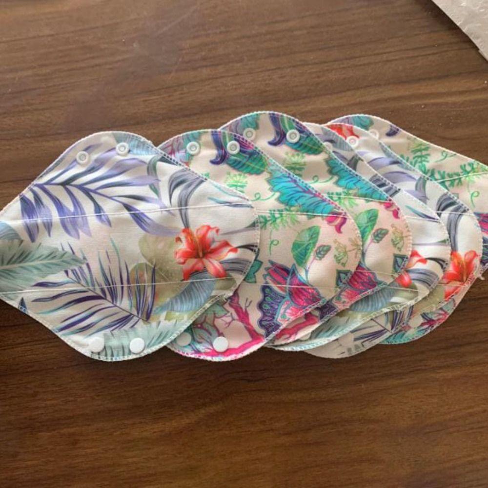 5Pcs Graphene Reusable Sanitary Pads Leak Proof Menstrual Cloth Pads  Adult Elderly