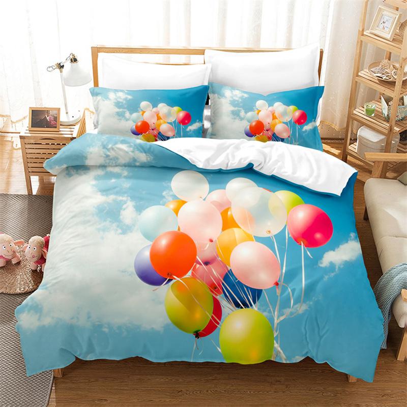 Bedding Set Rainbow Sky Duvet Cover Boys, Kid's Quilt Cover Girls Room Gorgeous Starry Sky Bedding King/Queen Duvet Cover Set