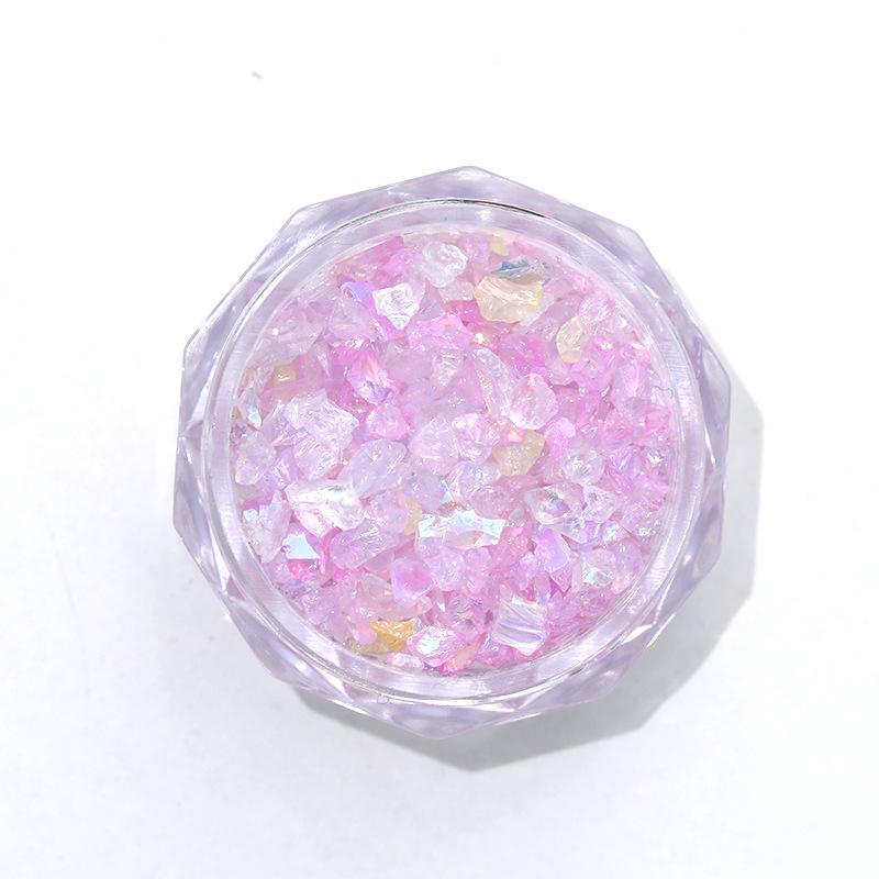 Iridescent Cat Eye & Crushed Stone 3D Nail Decoration Kit