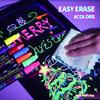 8 Pack Vibrant Liquid Chalk Markers Erasable Fluorescent Pens Chisel Tip for LED Writing Board Chalkboard Sign