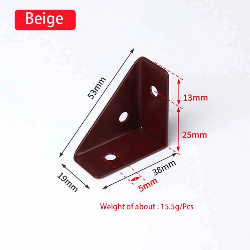 

4Pcs Triangule Shaped Cold-rolled Steel Corner Code Thickened Fixed Bracket Connector Furniture Cabinet Hanging Accessory